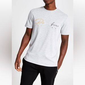 Prolific Global Grey T-Shirt by River Island